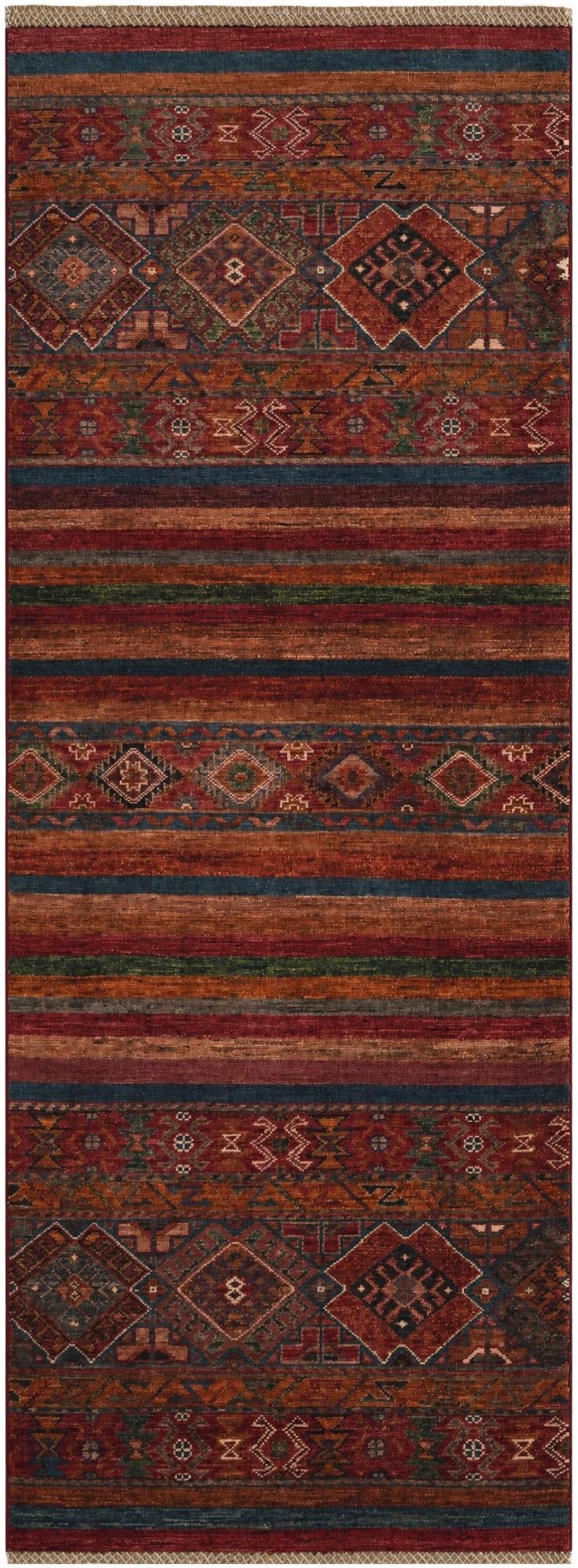 2' 6 x 6' 9 Hand Knotted Kazak Runner Rug