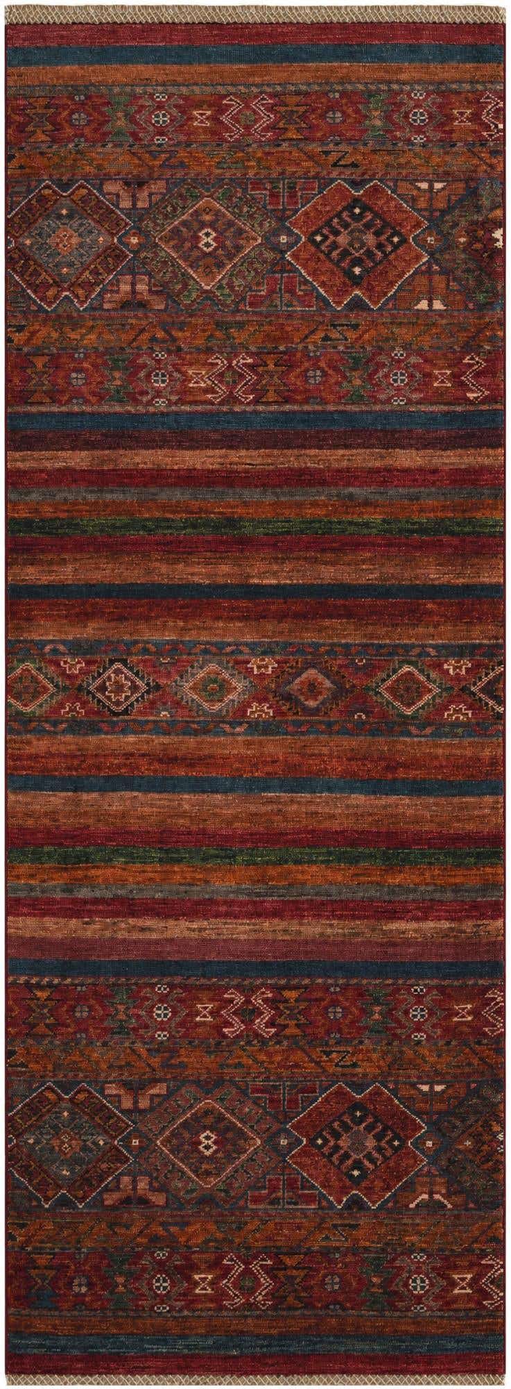 2' 6 x 6' 9 Hand Knotted Kazak Runner Rug