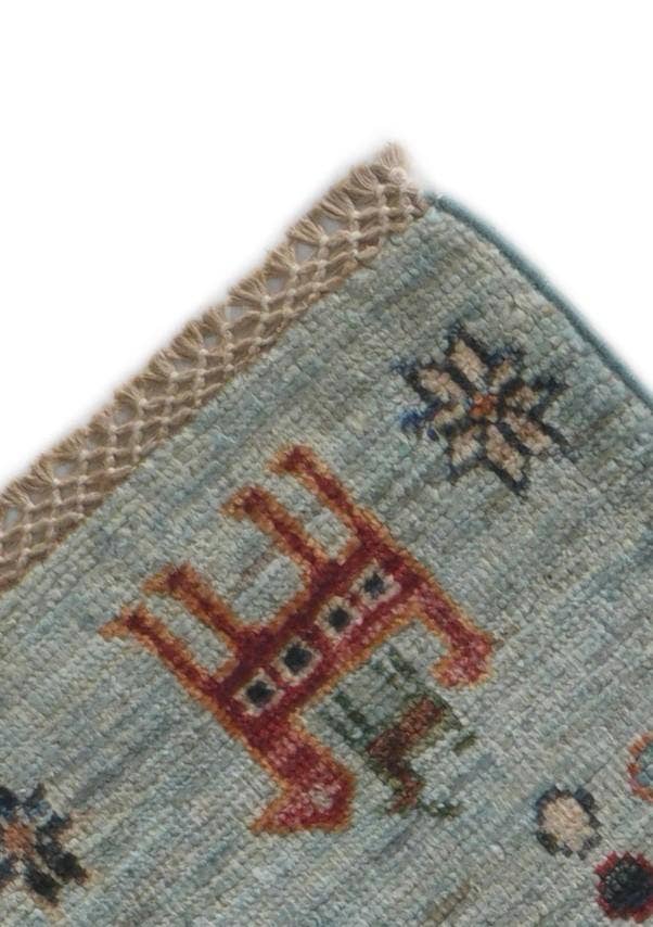 Detail image of 2' 7 x 8' 3 Hand Knotted Kazak Runner Rug
