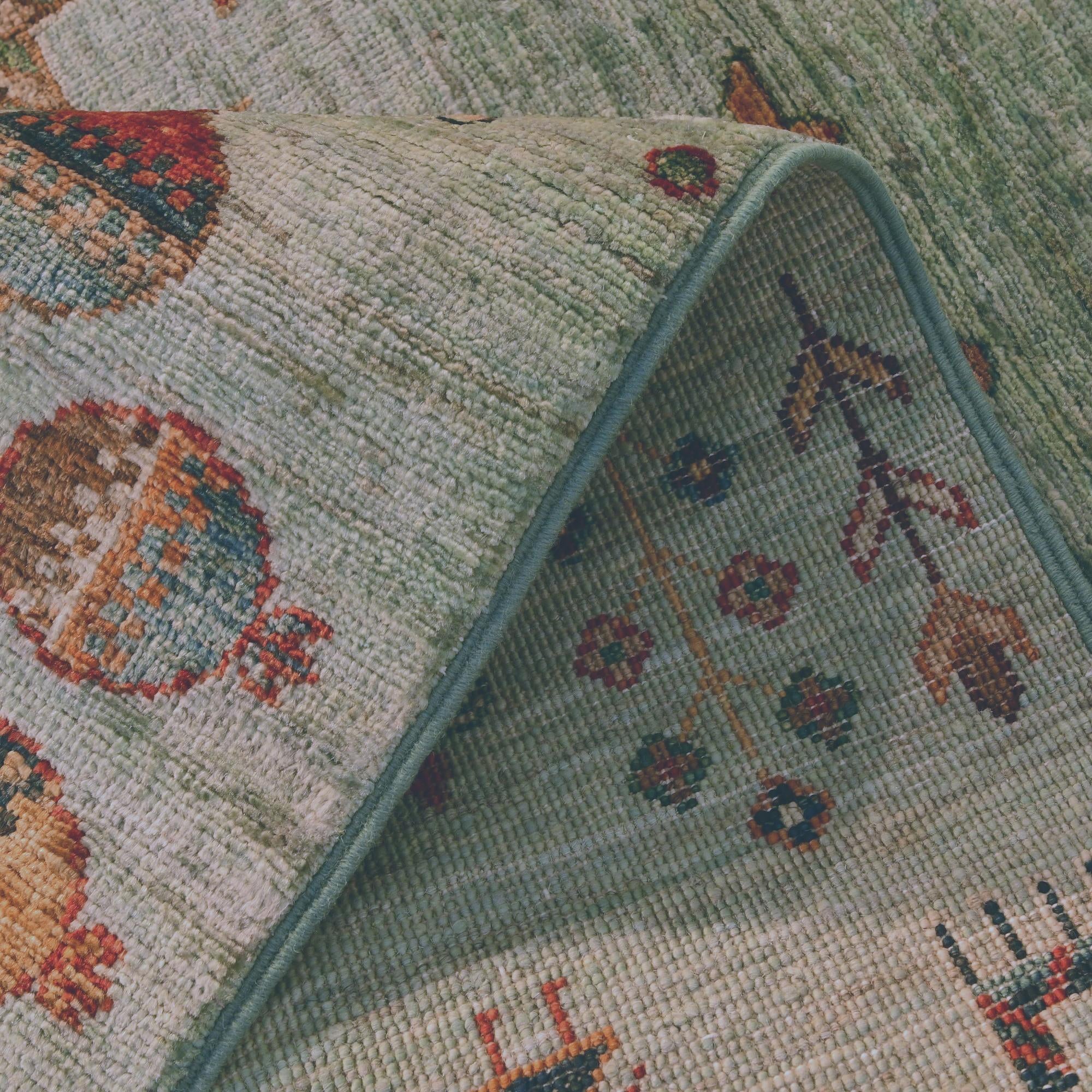 2' 7 x 8' 3 Hand Knotted Kazak Runner Rug
