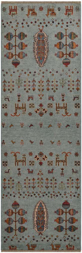 2' 7 x 8' 3 Hand Knotted Kazak Runner Rug