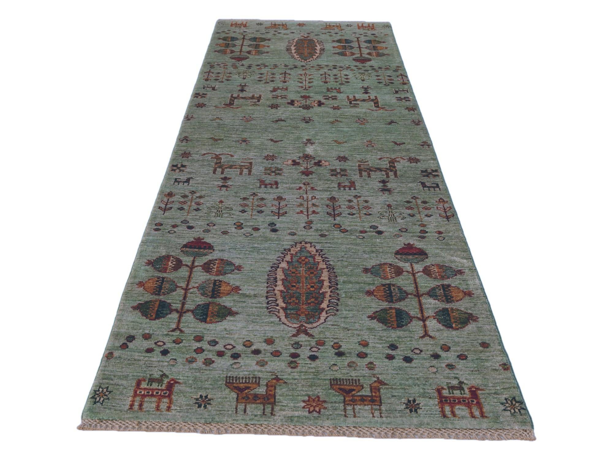 2' 7 x 8' 3 Hand Knotted Kazak Runner Rug