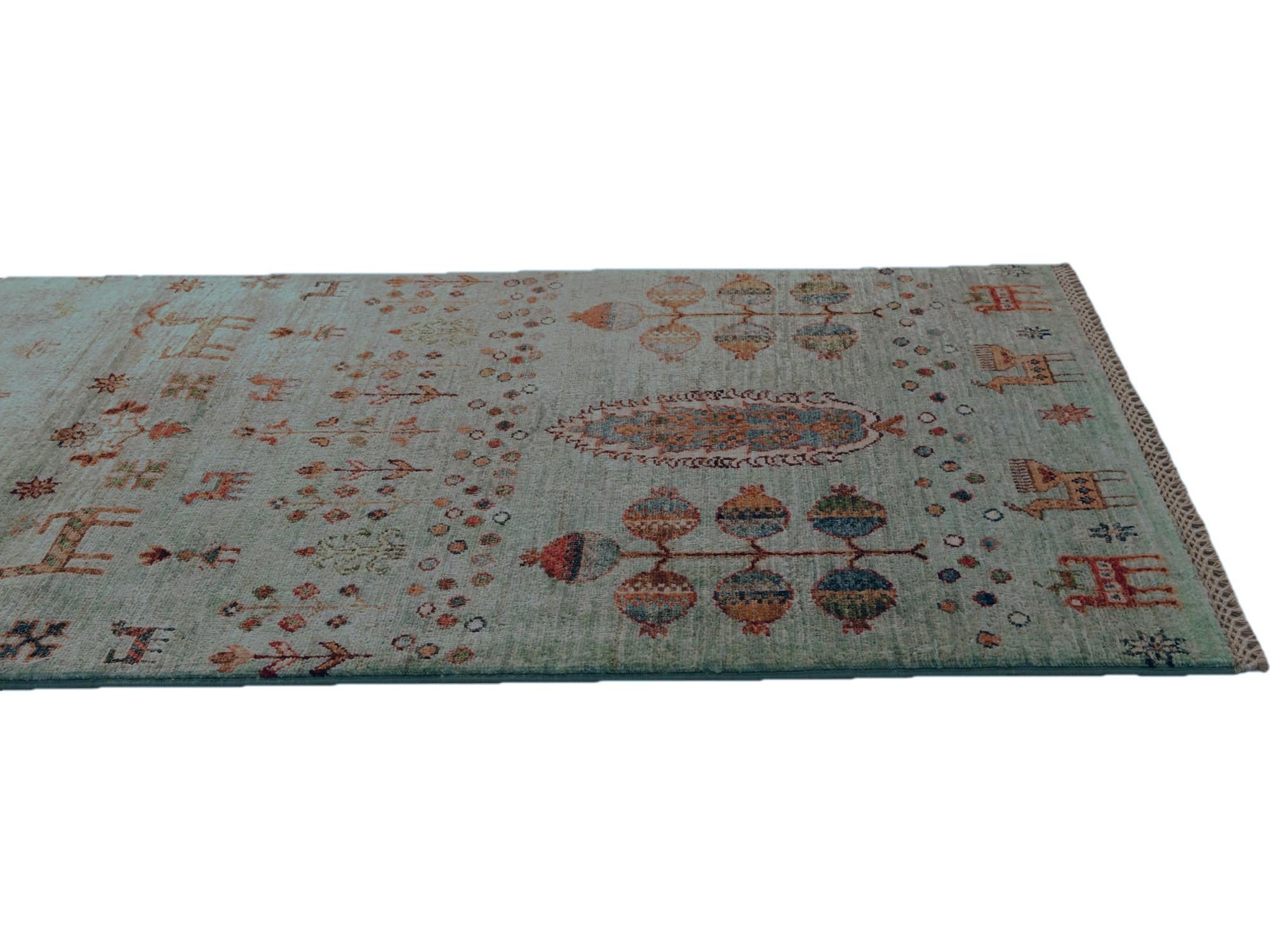 2' 7 x 8' 3 Hand Knotted Kazak Runner Rug