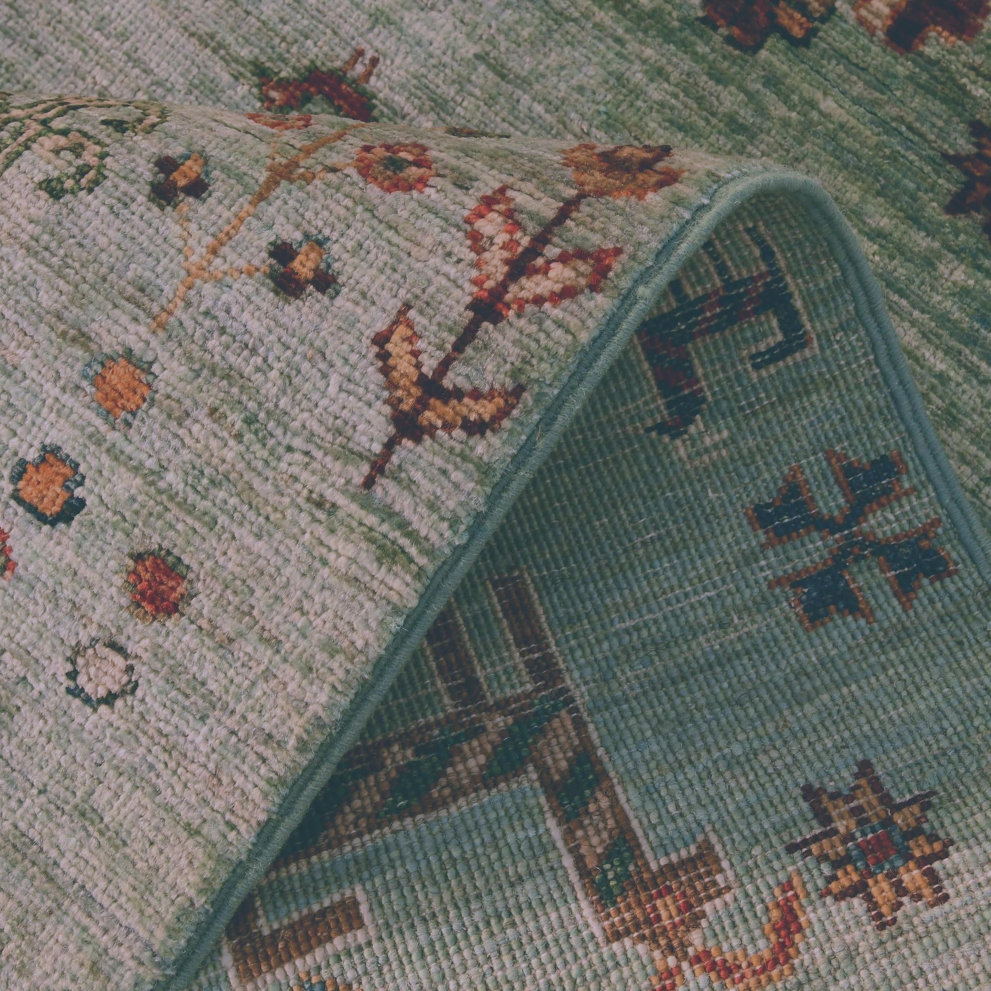 2' 7 x 8' 3 Hand Knotted Kazak Runner Rug