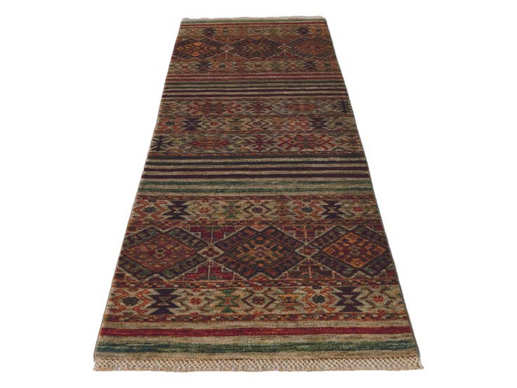 Detail image of 2' 3 x 6' 5 Hand Knotted Kazak Runner Rug