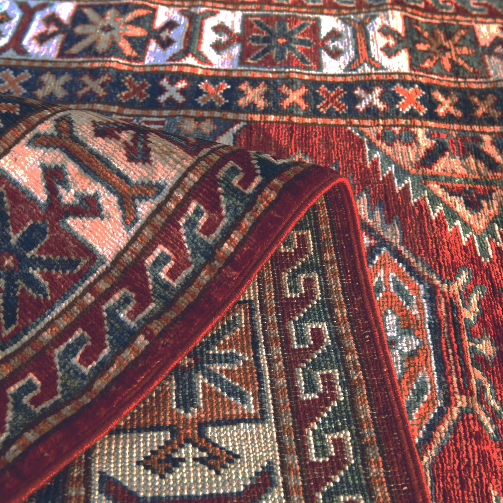 2' 8 x 10' 1 Hand Knotted Kazak Runner Rug