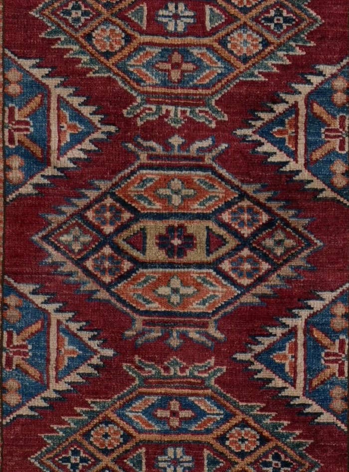 Detail image of 2' 8 x 10' 1 Hand Knotted Kazak Runner Rug