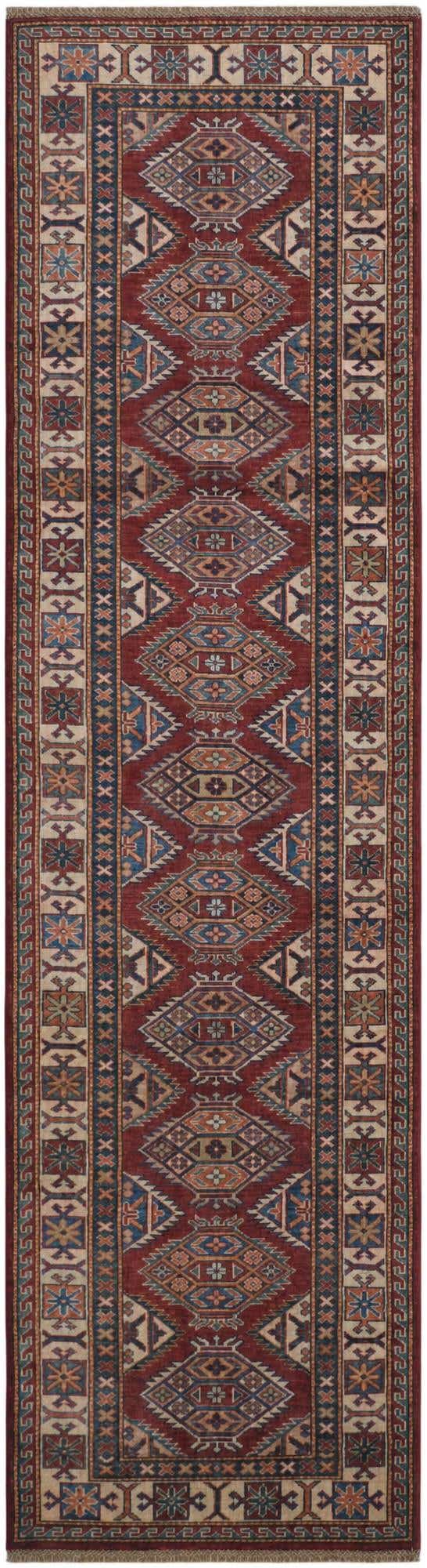 2' 8 x 10' 1 Hand Knotted Kazak Runner Rug