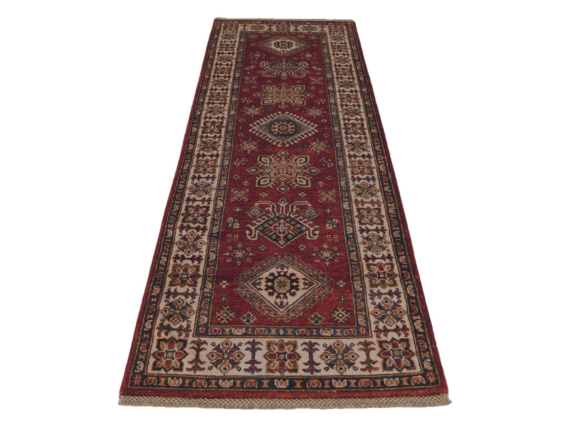 2' 7 x 7' 7 Hand Knotted Kazak Runner Rug