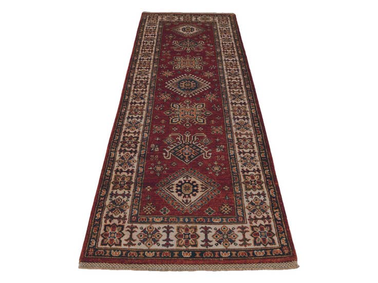 Detail image of 2' 7 x 7' 7 Hand Knotted Kazak Runner Rug