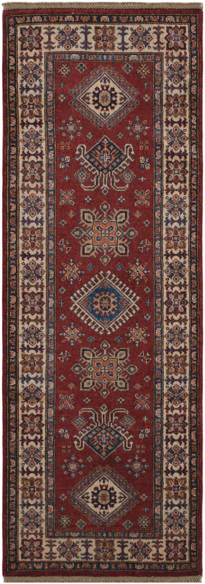 2' 7 x 7' 7 Hand Knotted Kazak Runner Rug