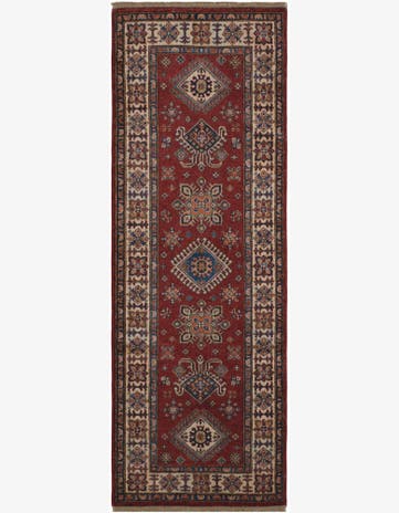 2' 7 x 7' 7 Hand Knotted Kazak Runner Rug