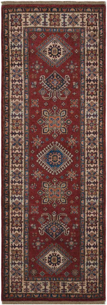 2' 7 x 7' 7 Hand Knotted Kazak Runner Rug