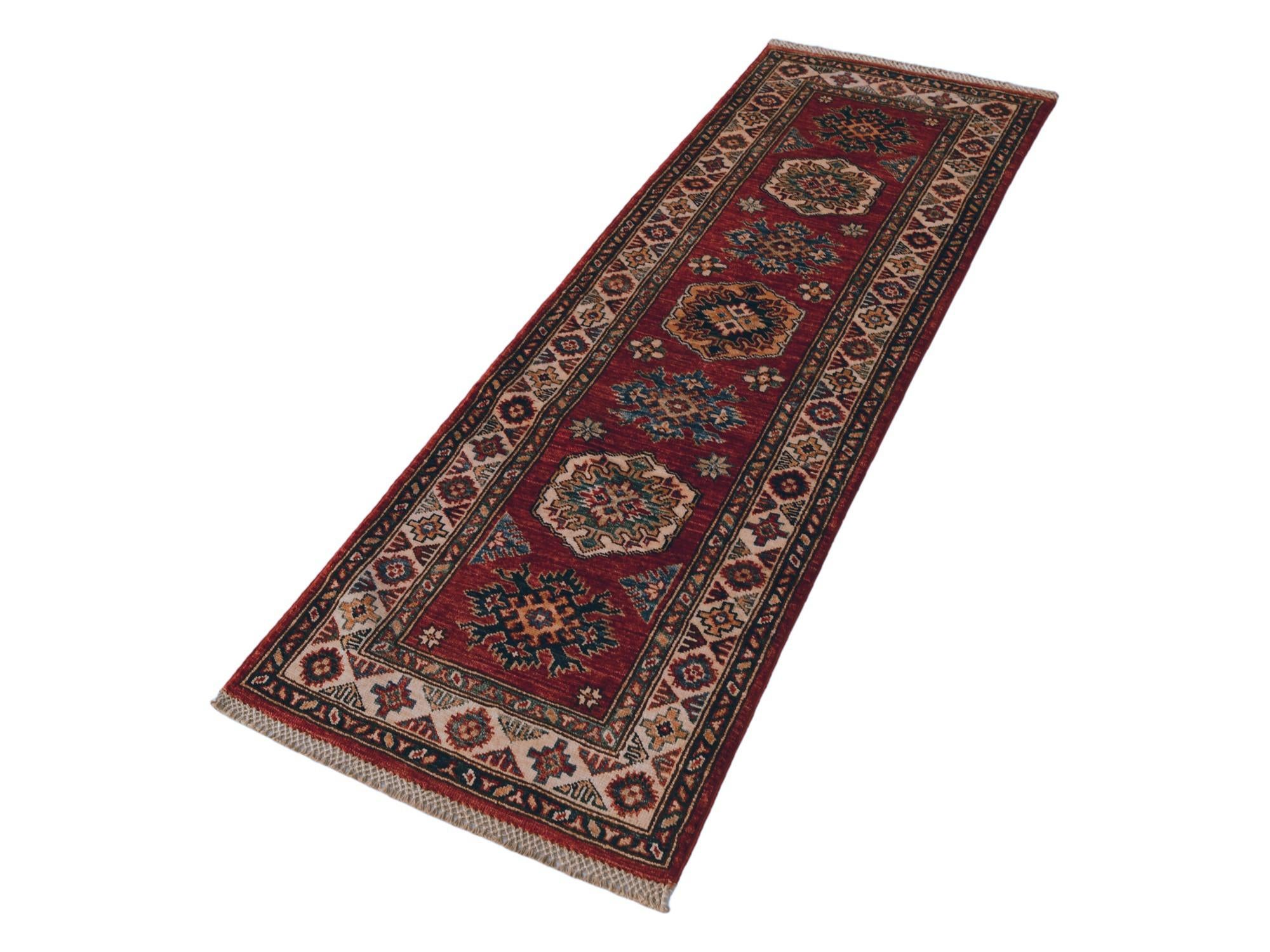 2' x 5' 7 Hand Knotted Kazak Runner Rug