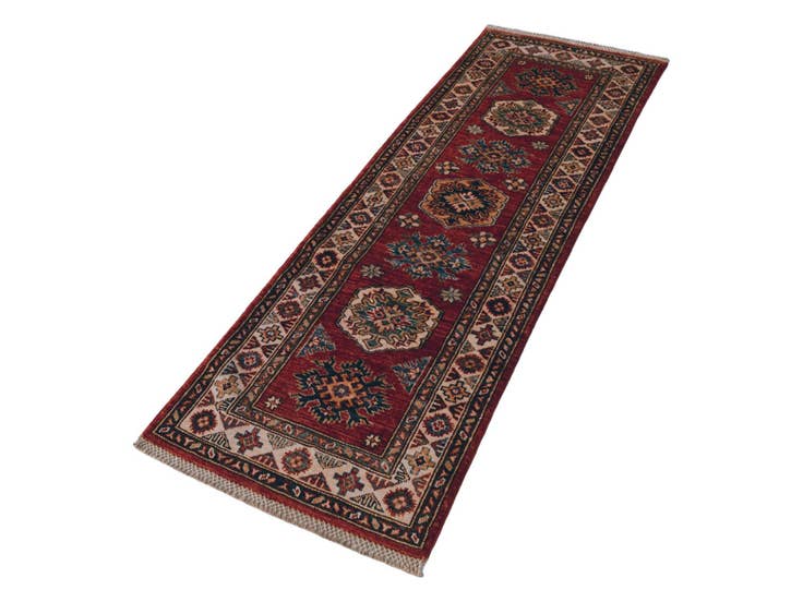 Detail image of 2' x 5' 7 Hand Knotted Kazak Runner Rug