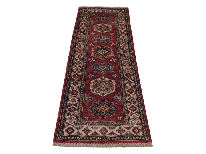 2' x 5' 7 Hand Knotted Kazak Runner Rug