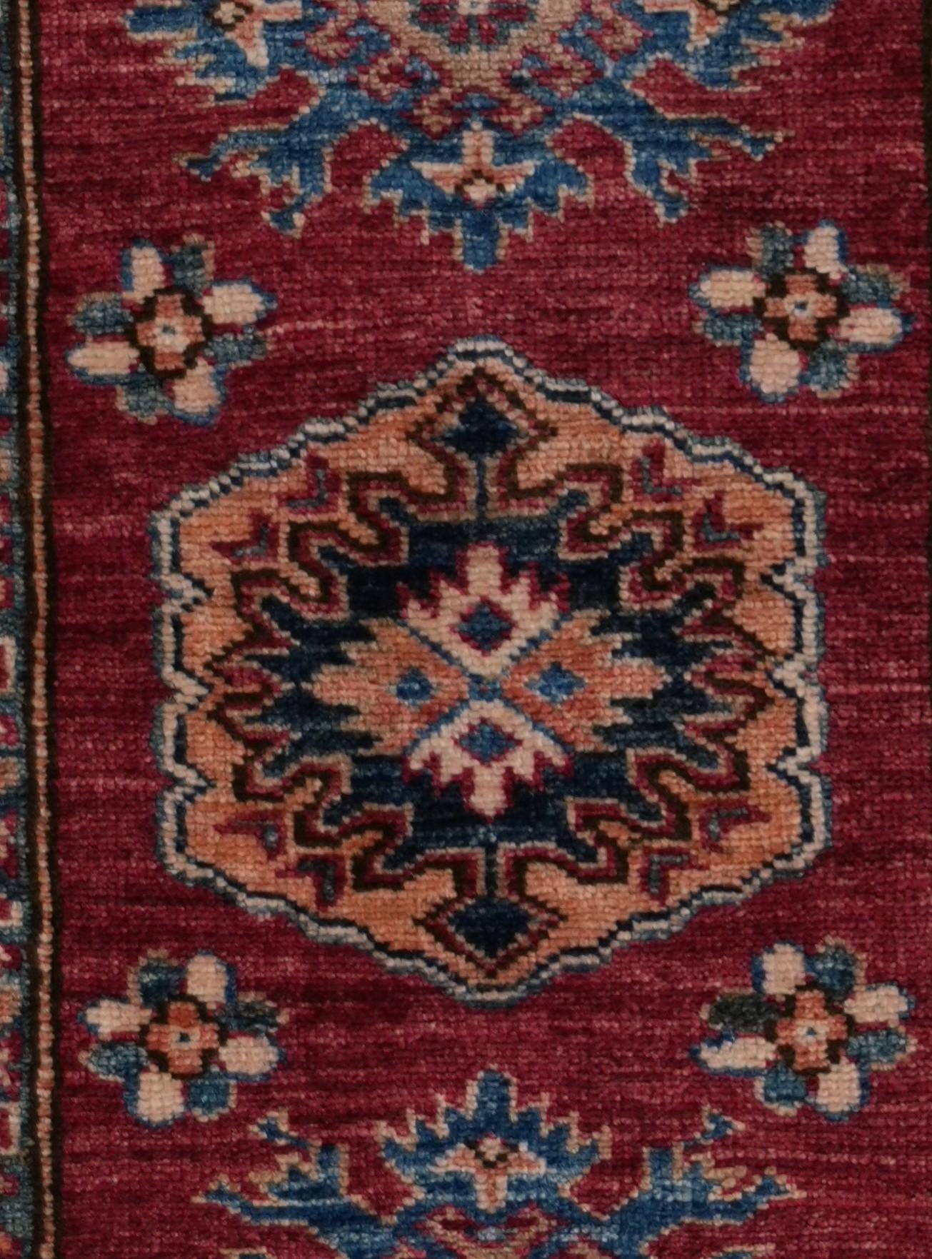 2' x 5' 7 Hand Knotted Kazak Runner Rug