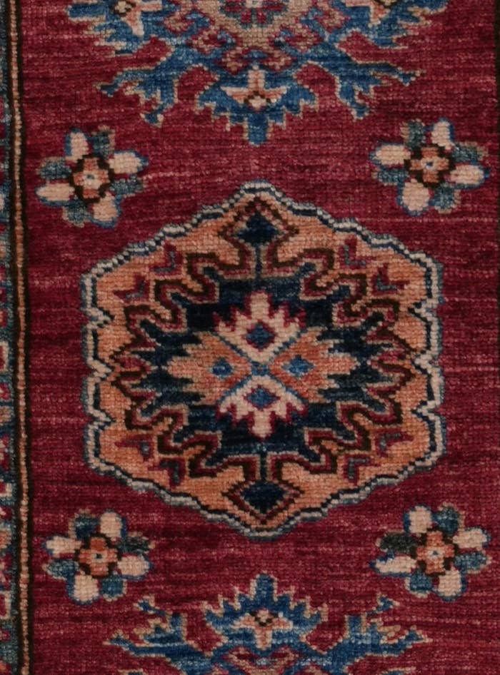 Detail image of 2' x 5' 7 Hand Knotted Kazak Runner Rug