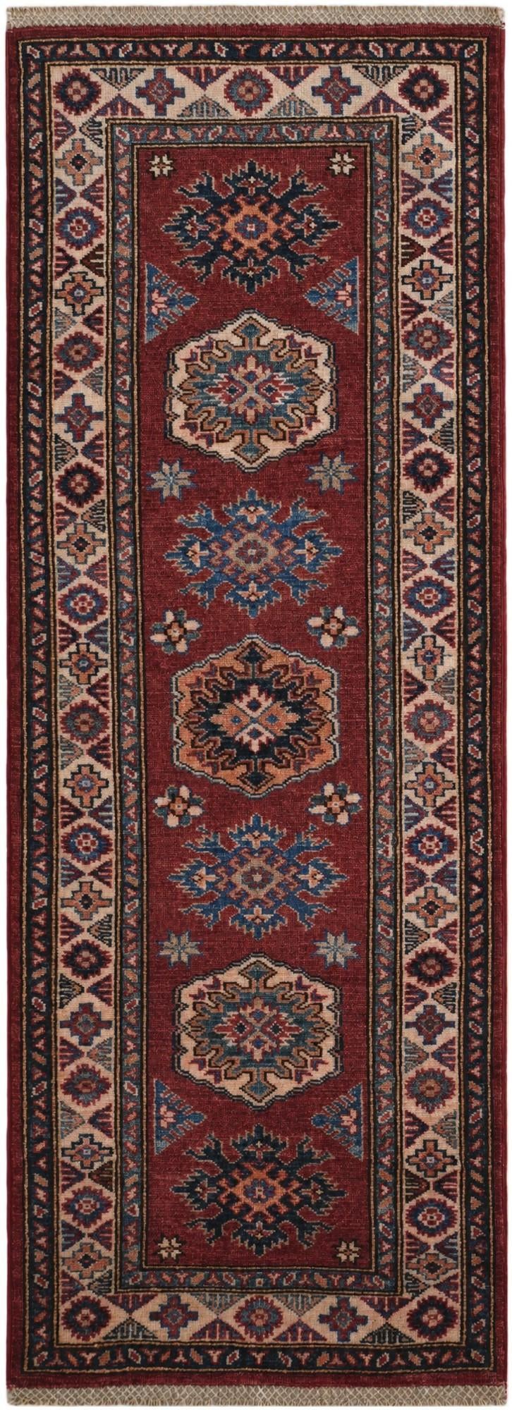 2' x 5' 7 Hand Knotted Kazak Runner Rug