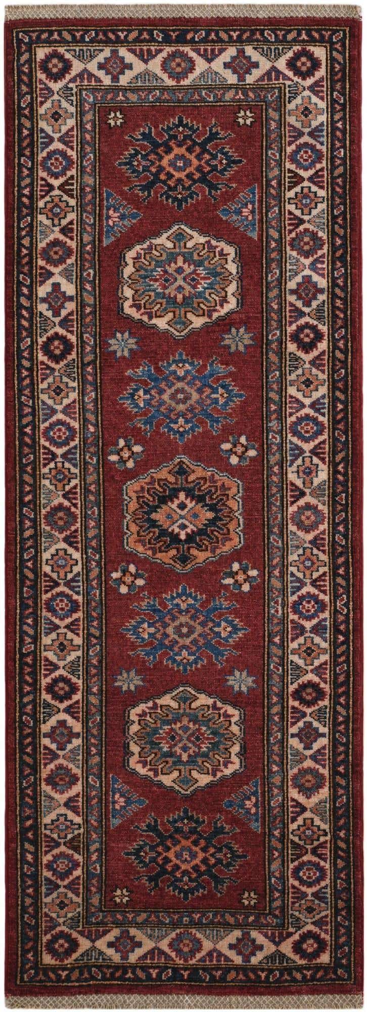 2' x 5' 7 Hand Knotted Kazak Runner Rug