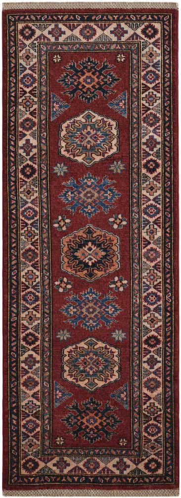 2' x 5' 7 Hand Knotted Kazak Runner Rug