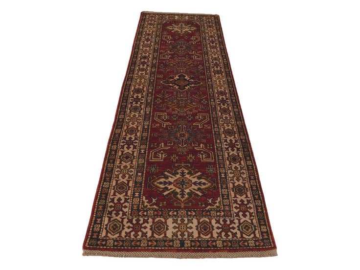 Detail image of 2' 6 x 8' 4 Hand Knotted Kazak Runner Rug