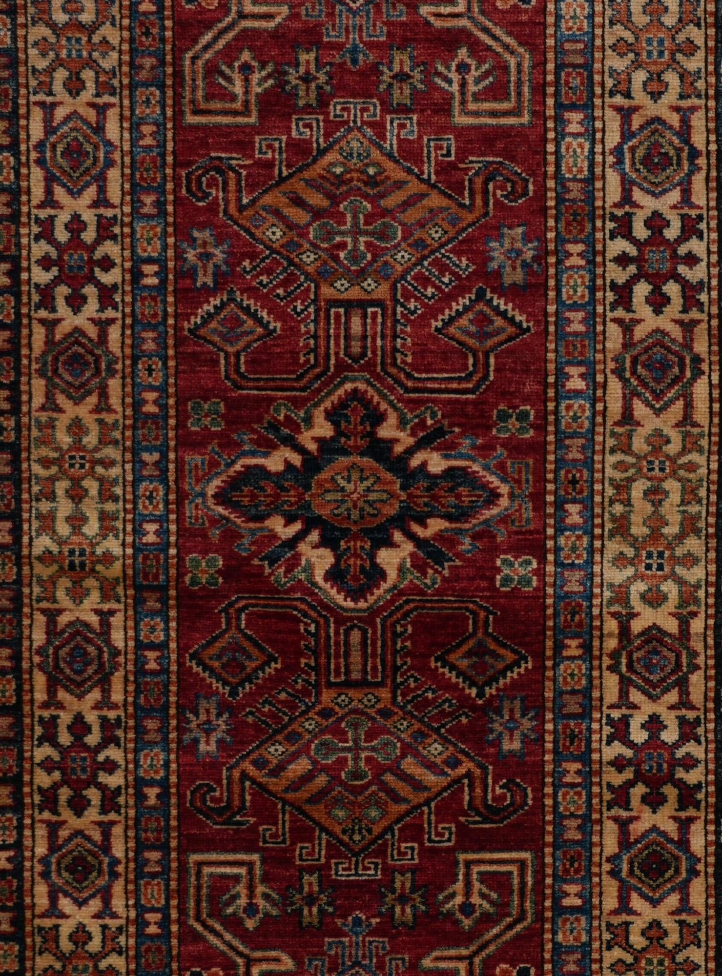 2' 6 x 8' 4 Hand Knotted Kazak Runner Rug