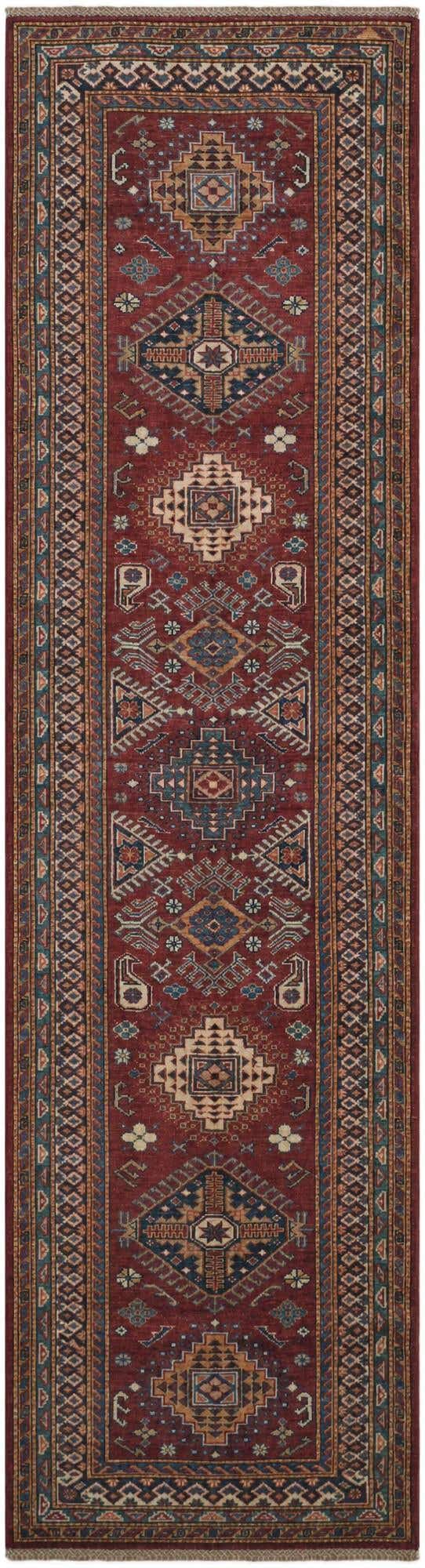 2' 9 x 10' 3 Hand Knotted Kazak Runner Rug