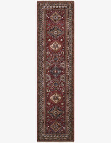 2' 9 x 10' 3 Hand Knotted Kazak Runner Rug