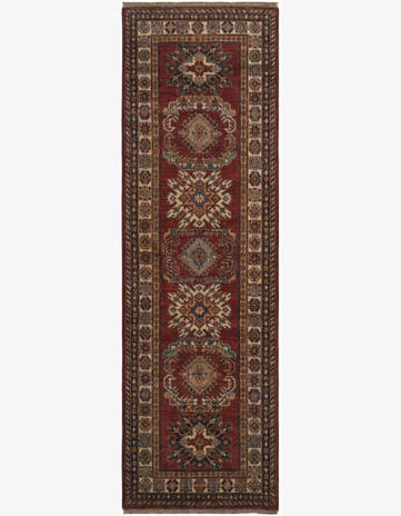 2' 7 x 8' 3 Hand Knotted Kazak Runner Rug