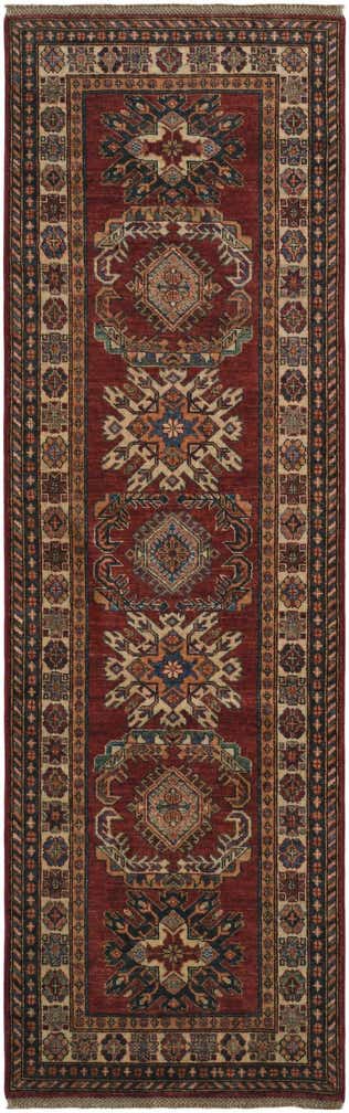 2' 7 x 8' 3 Hand Knotted Kazak Runner Rug