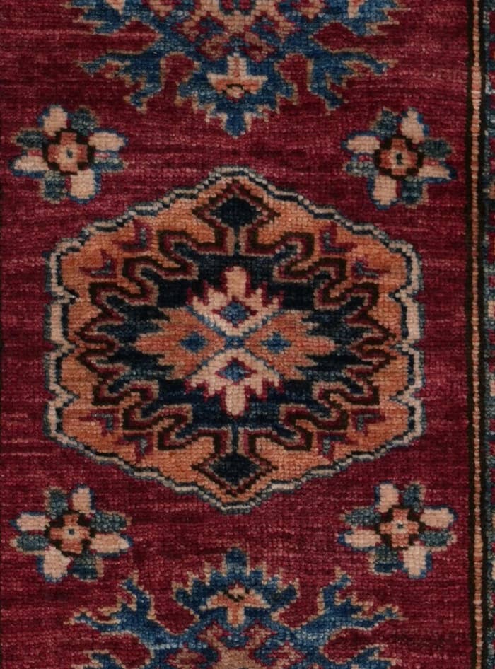 Detail image of 2' x 5' 8 Hand Knotted Kazak Runner Rug