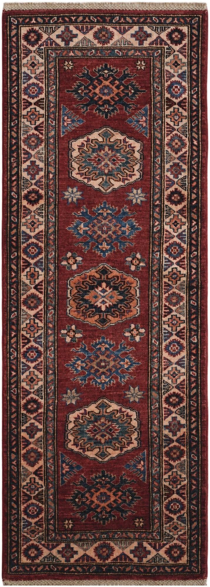 2' x 5' 8 Hand Knotted Kazak Runner Rug