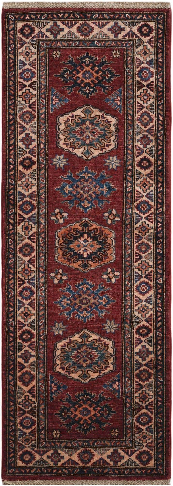 2' x 5' 8 Hand Knotted Kazak Runner Rug