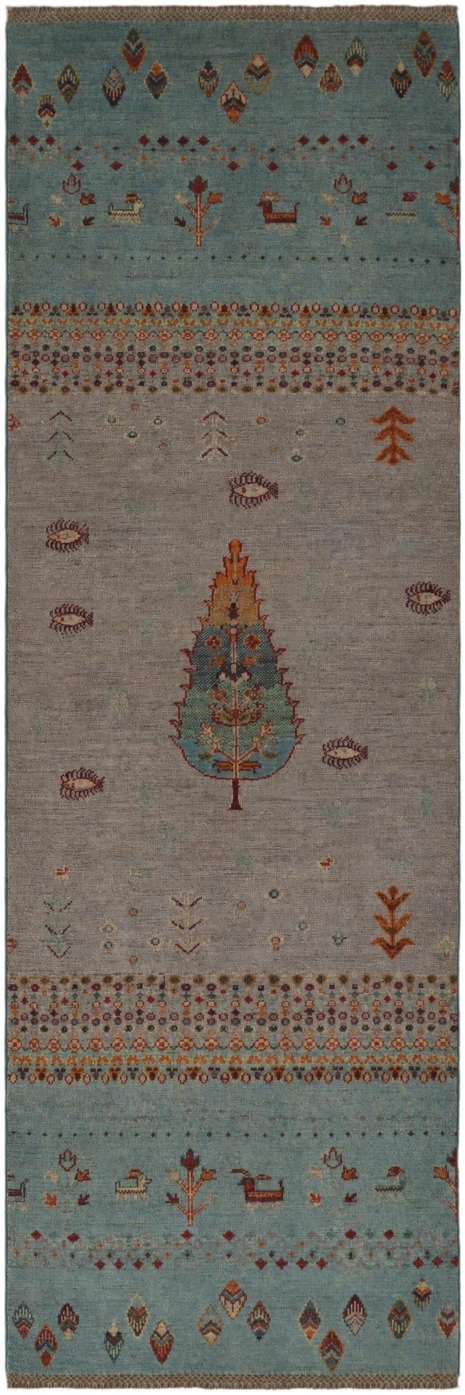 2' 10 x 8' 3 Hand Knotted Kazak Runner Rug