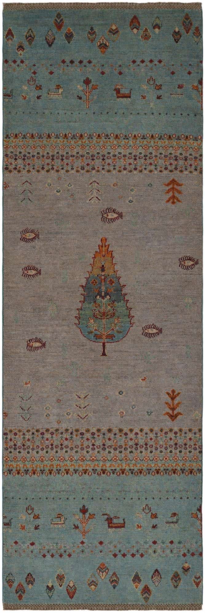 2' 10 x 8' 3 Hand Knotted Kazak Runner Rug