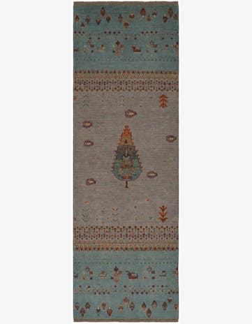 2' 10 x 8' 3 Hand Knotted Kazak Runner Rug