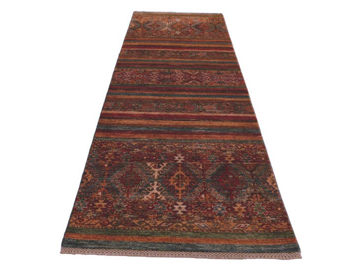 Detail image of 2' 8 x 8' 7 Hand Knotted Kazak Runner Rug