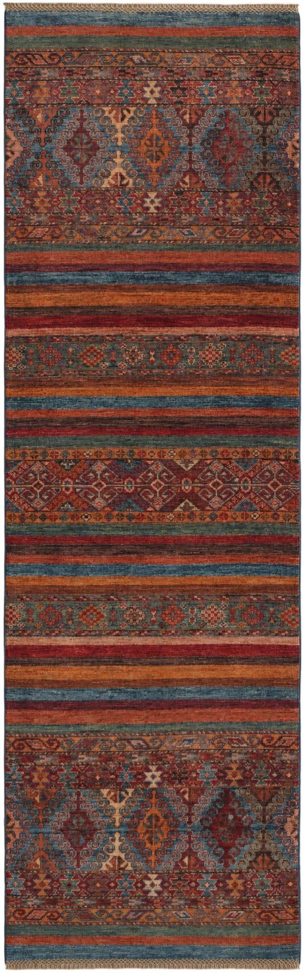 2' 8 x 8' 7 Hand Knotted Kazak Runner Rug