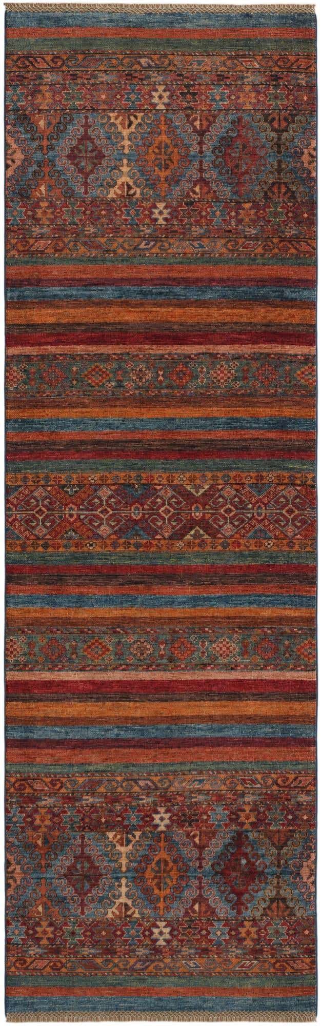 2' 8 x 8' 7 Hand Knotted Kazak Runner Rug