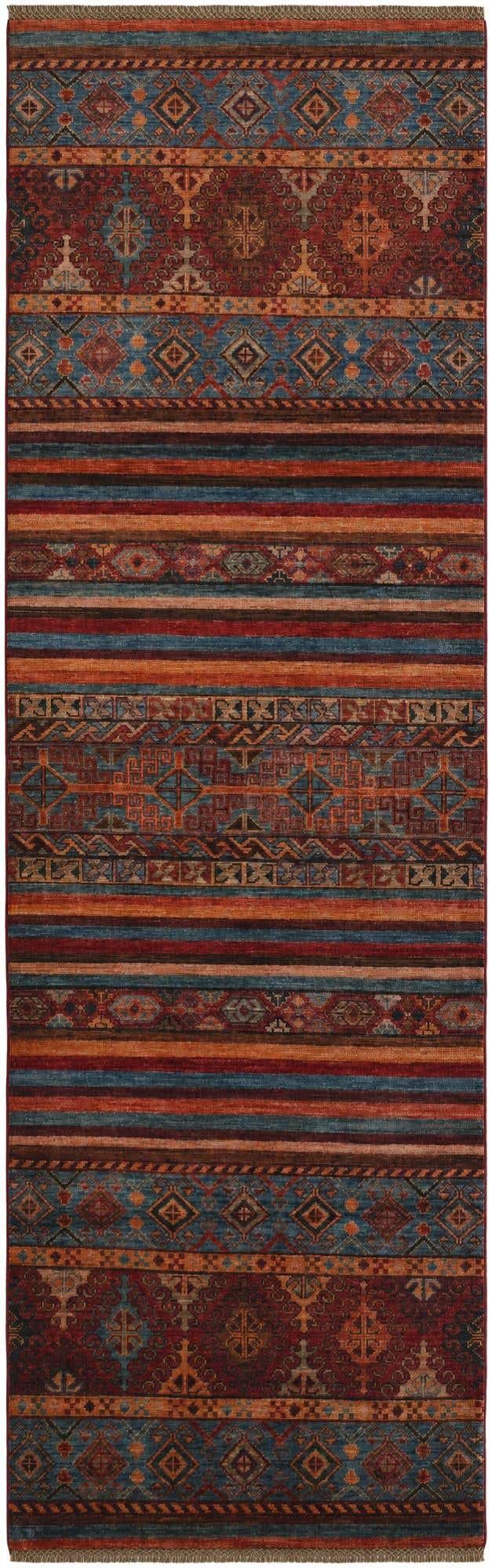 2' 8 x 8' 7 Hand Knotted Kazak Runner Rug