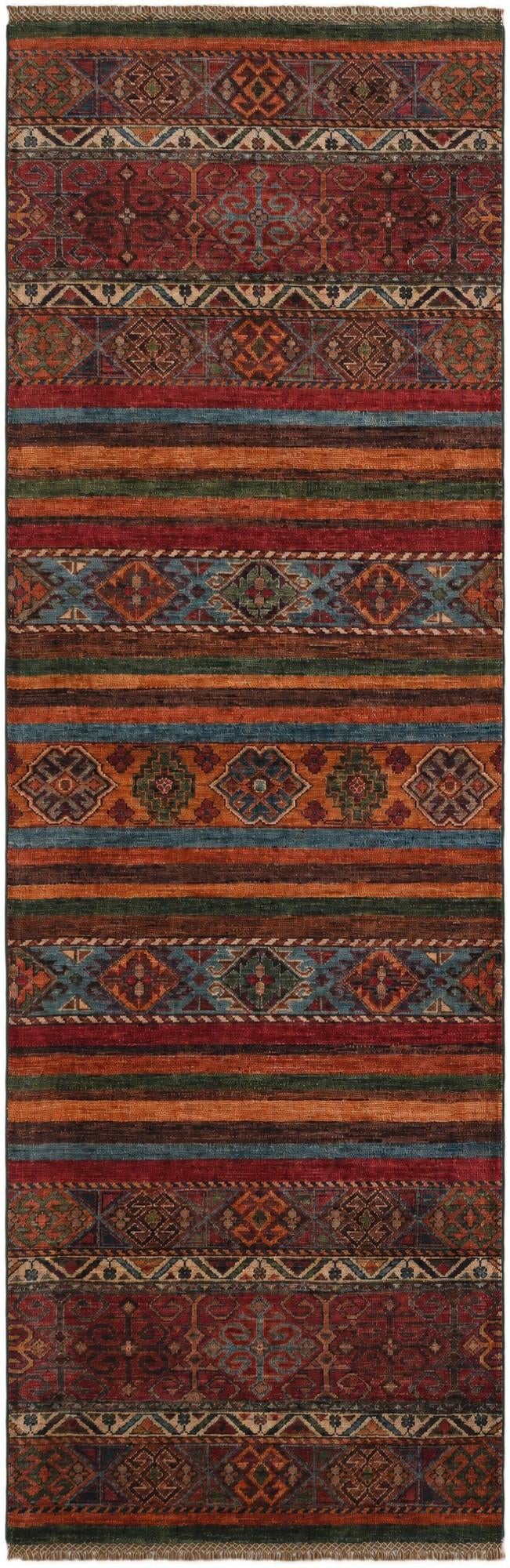 2' 9 x 8' 7 Hand Knotted Kazak Runner Rug