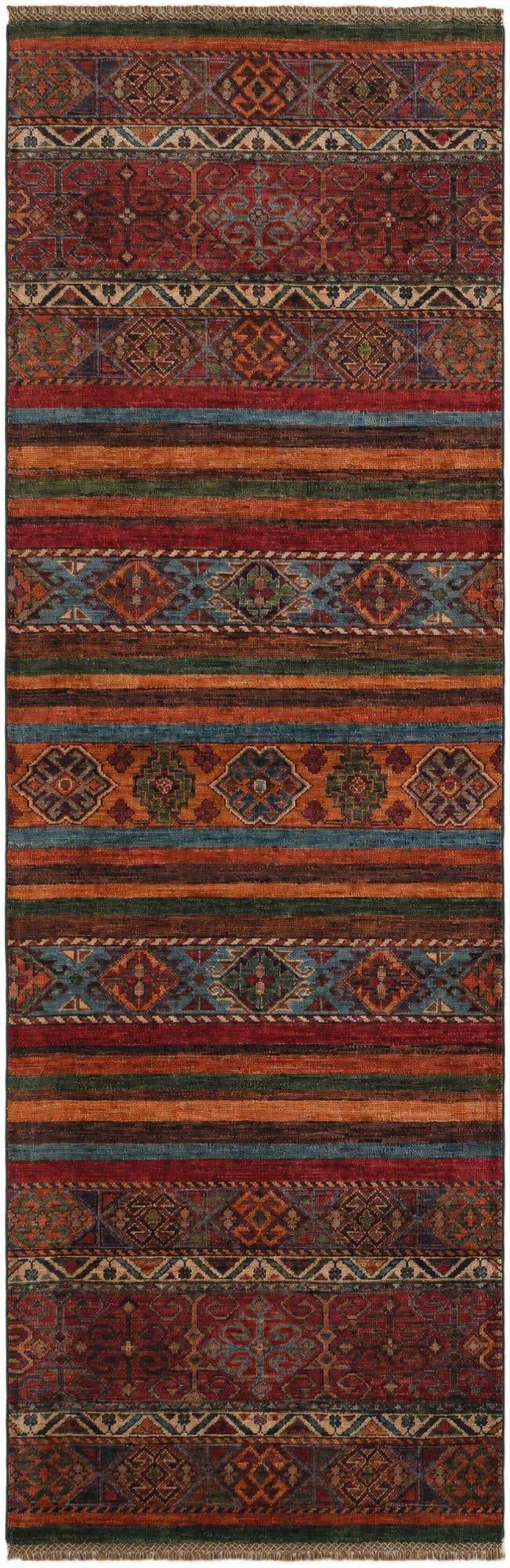 2' 9 x 8' 7 Hand Knotted Kazak Runner Rug