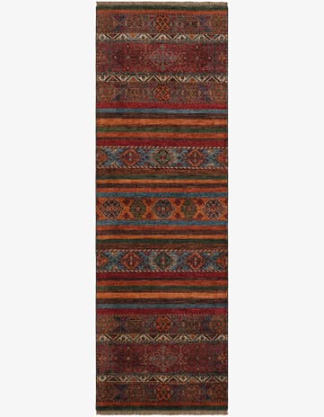 2' 9 x 8' 7 Hand Knotted Kazak Runner Rug