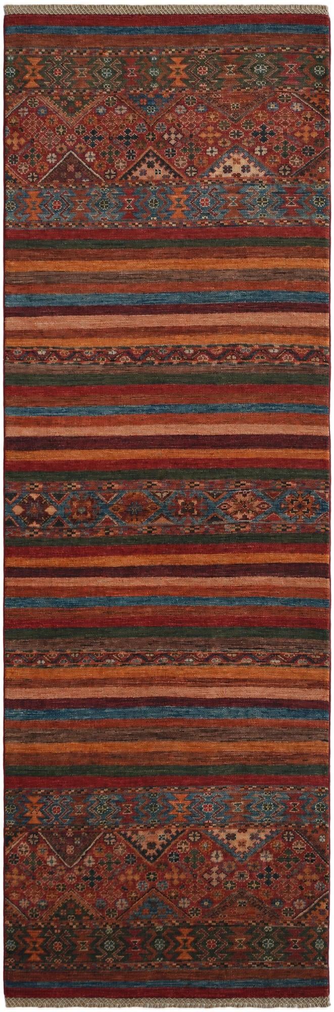 2' 9 x 8' 6 Hand Knotted Kazak Runner Rug