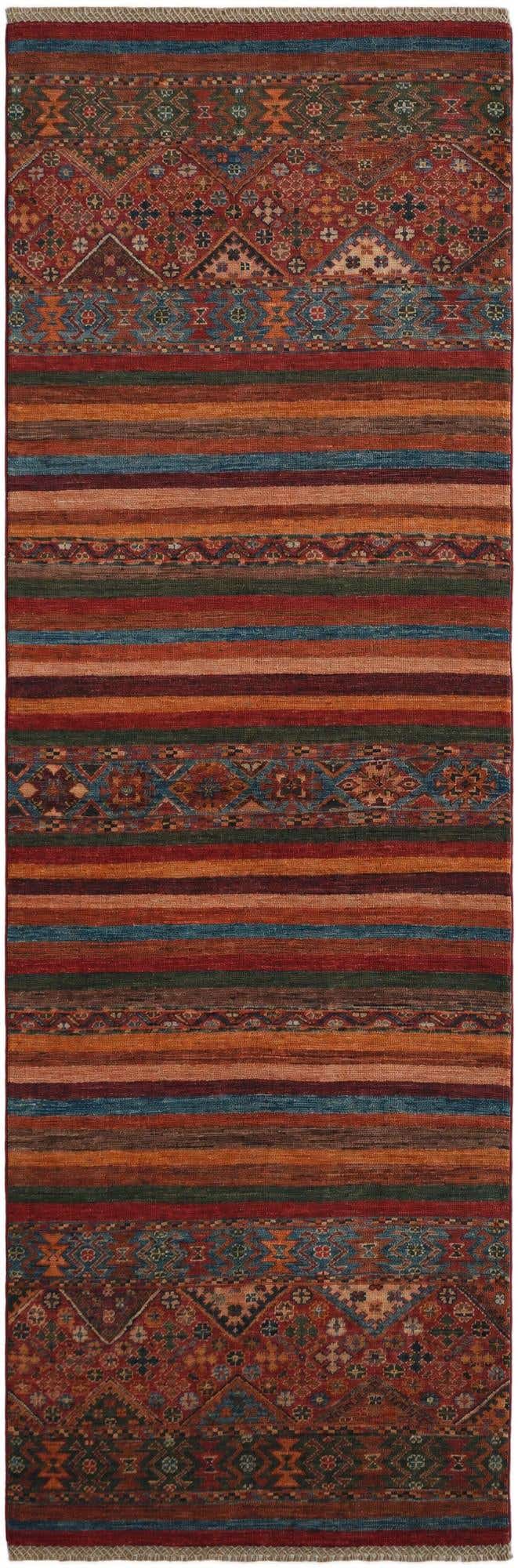 2' 9 x 8' 6 Hand Knotted Kazak Runner Rug