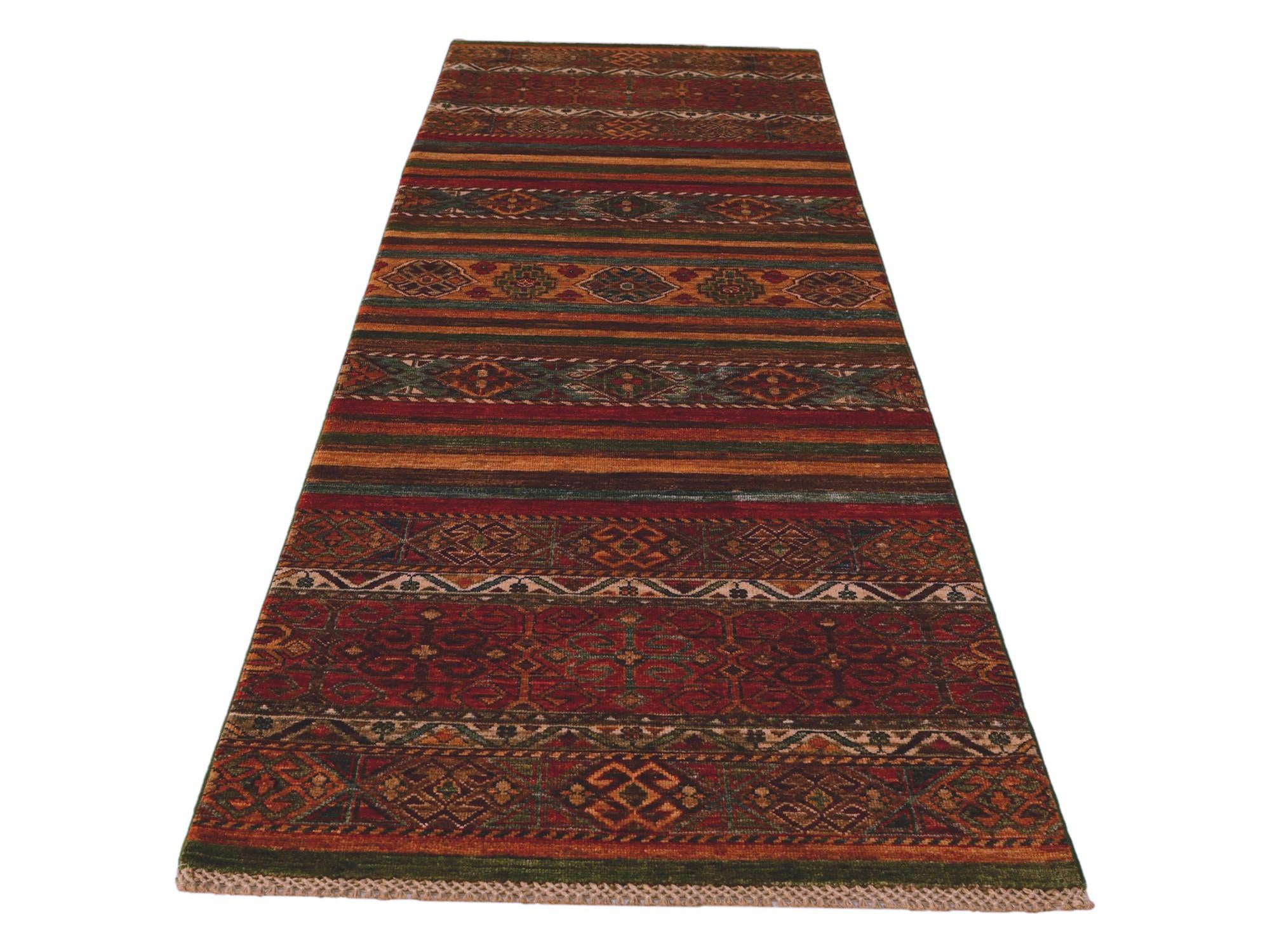 2' 9 x 8' 8 Hand Knotted Kazak Runner Rug