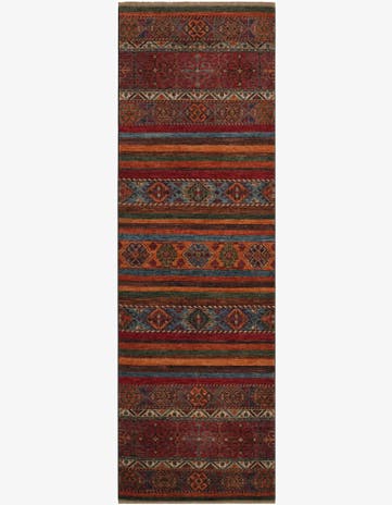 2' 9 x 8' 8 Hand Knotted Kazak Runner Rug