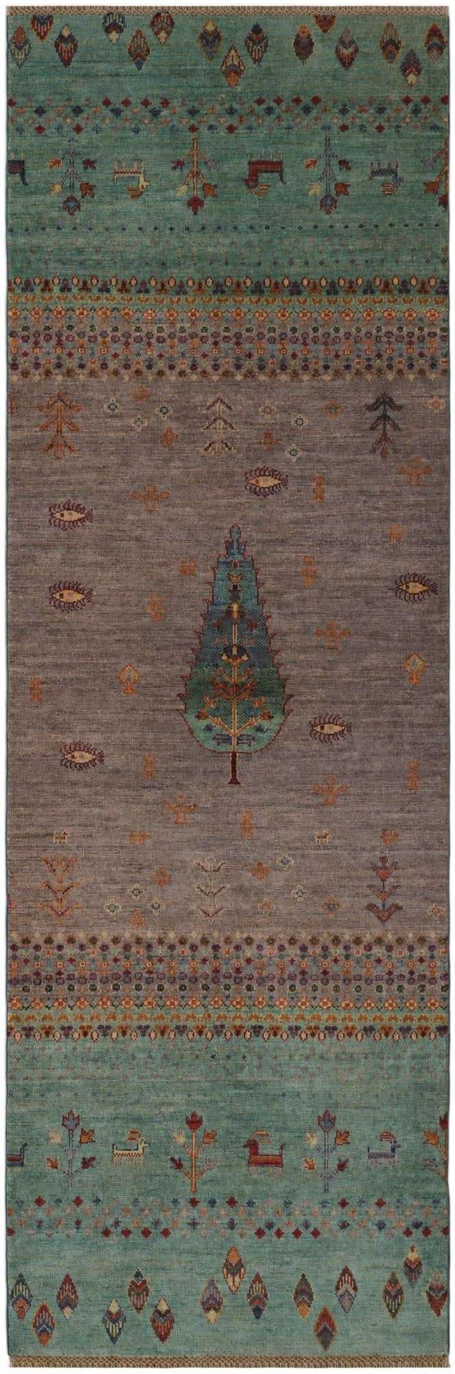 2' 9 x 8' 6 Hand Knotted Kazak Runner Rug