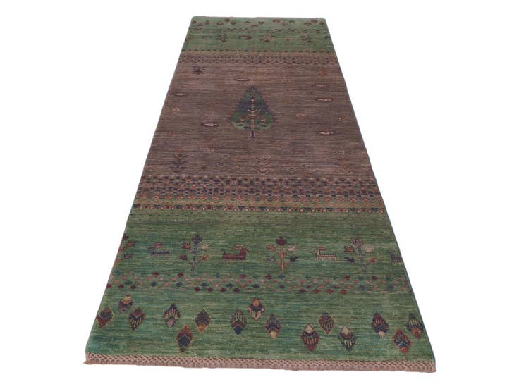 Detail image of 2' 7 x 8' 6 Hand Knotted Kazak Runner Rug